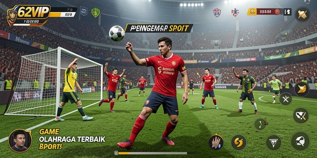 Screenshot utama 62VIP menampilkan gameplay interaktif olahraga.