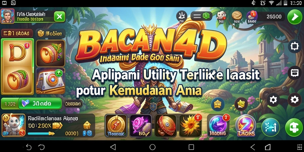 Tampilan antarmuka BACAN4D yang menarik dan fungsional.