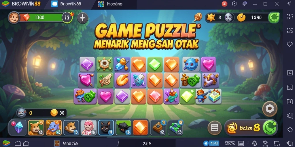 Screenshot gameplay BROWIN88 menampilkan tantangan menarik dalam puzzle