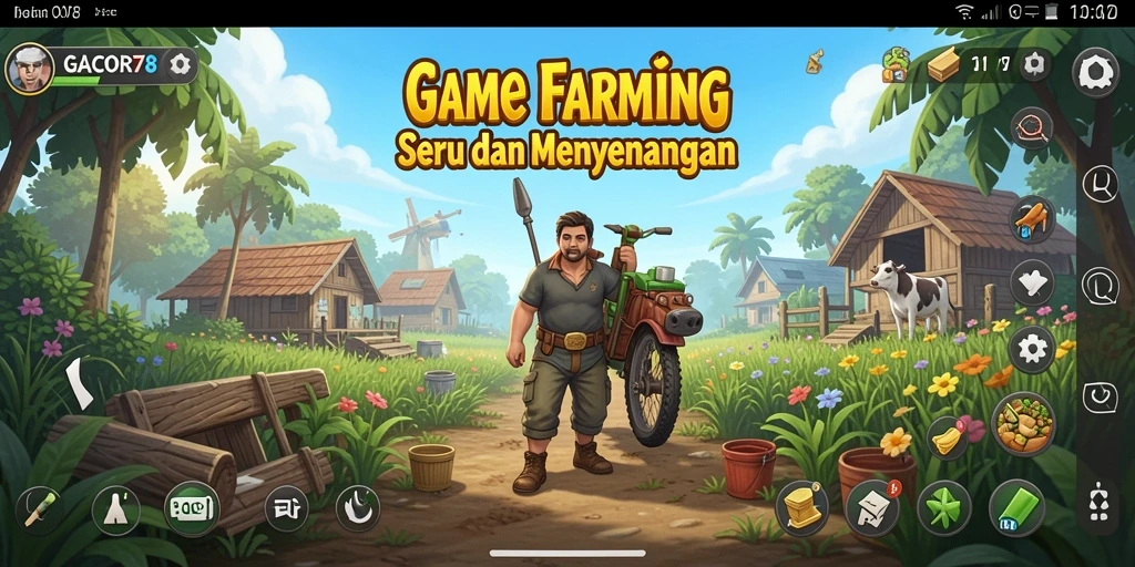 Tampilan gameplay menarik dari GACOR78 yang menyajikan dunia pertanian.