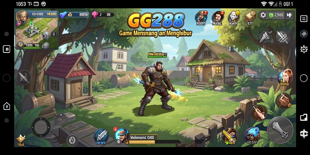 Screenshot utama GG288: tampilan gameplay Idle yang menarik dan menghibur.