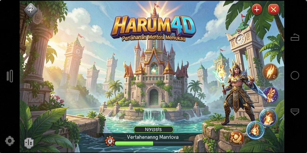 Tampilan menarik dari gameplay Tower Defense HARUM4D yang seru.