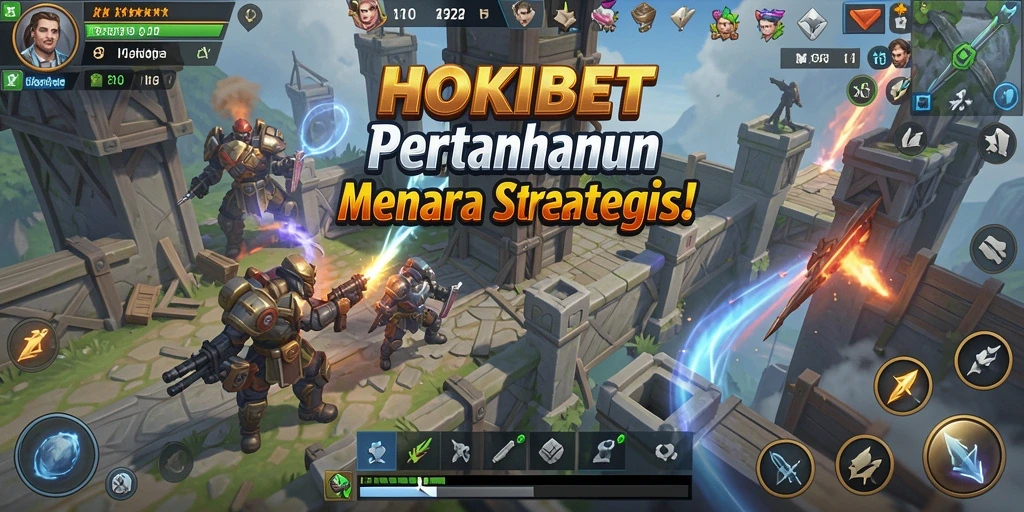 Tampilan gameplay menara pertahanan HOKIBET yang seru dan menantang.