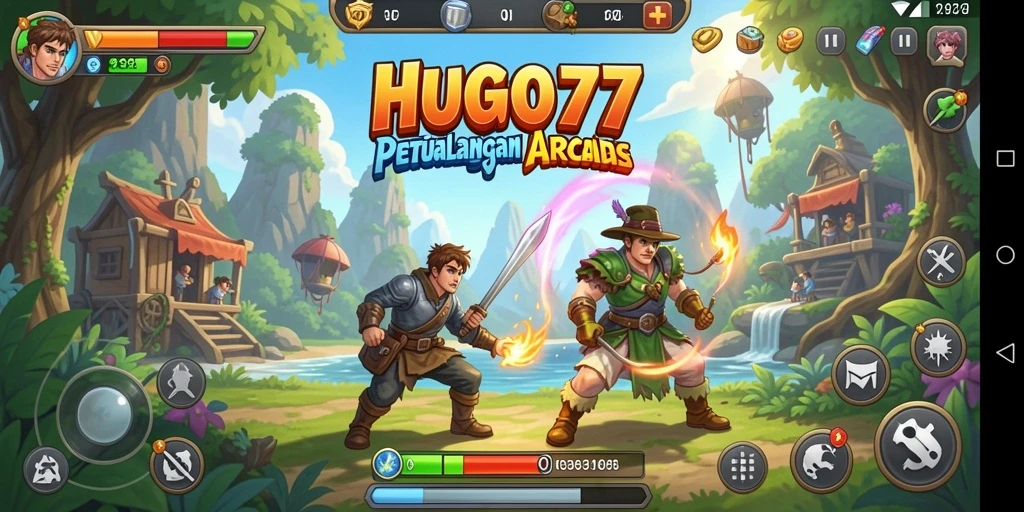 Tampilan seru gameplay HUGO77 dalam aksi penuh tantangan.