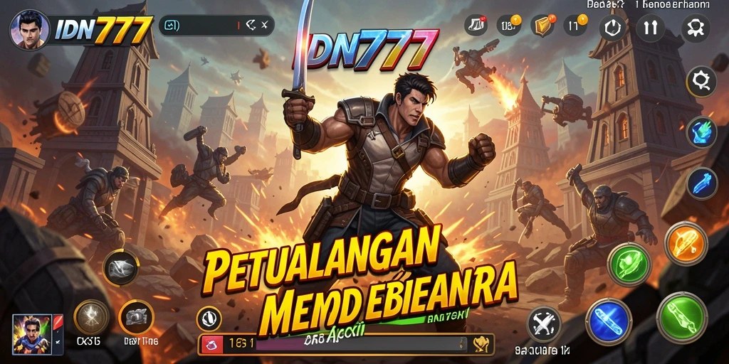 Tampilan gameplay IDN777 yang aksi penuh adrenalin.