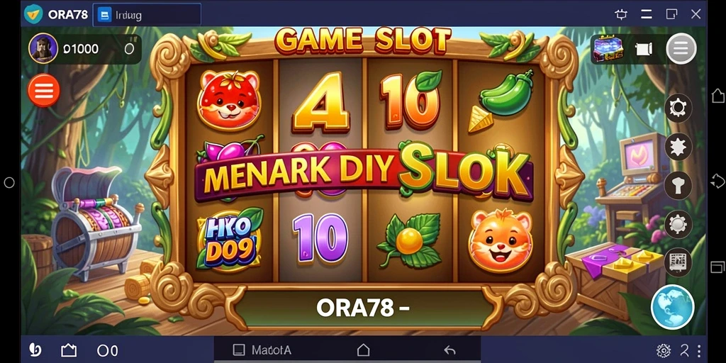 Tampilan layar utama ORA78 dengan gameplay slot yang menarik.