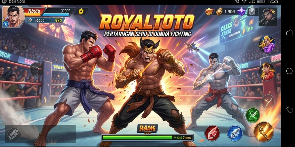 Tampilan gameplay seru dari ROYALTOTO dalam pertarungan Fight.