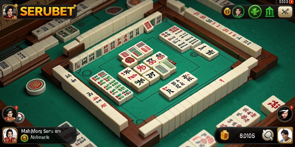Tangkapan layar gameplay <strong>SERUBET</strong> menampilkan keseruan permainan Mahjong.