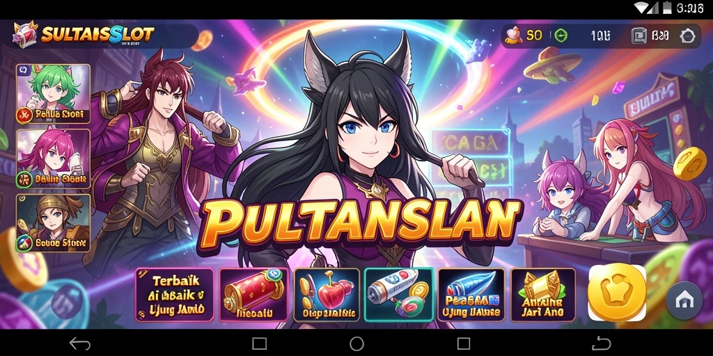Tampilan aksi seru dalam gameplay SULTANSLOT yang penuh warna.
