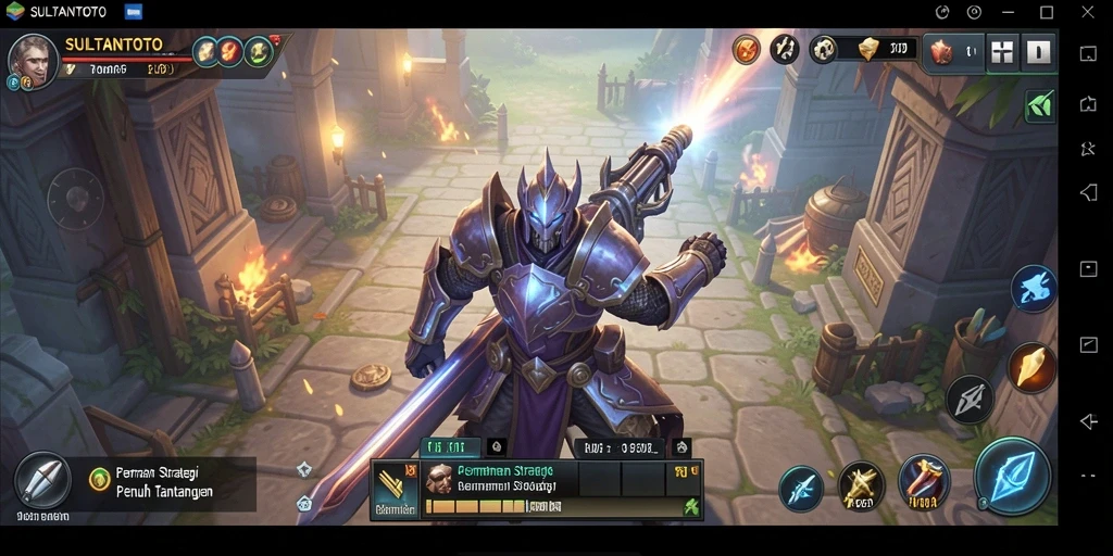Tampilan gameplay SULTANTOTO yang penuh strategi dan taktik.