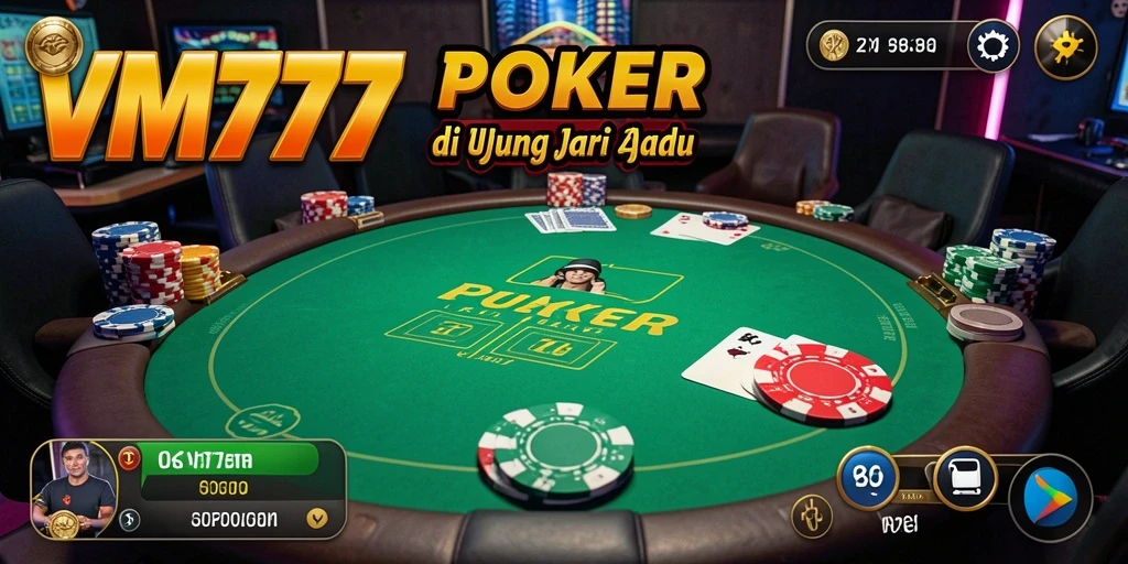 Gameplay Poker yang mendebarkan dan menarik.