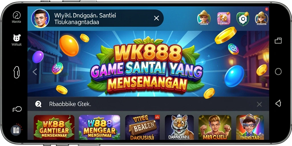 Tampilan gameplay utama WK888 yang penuh warna dan menarik.