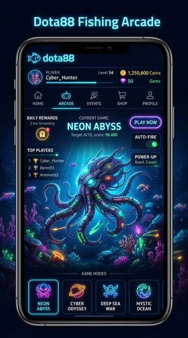 Screenshot antarmuka pengguna aplikasi dota88 yang intuitif.